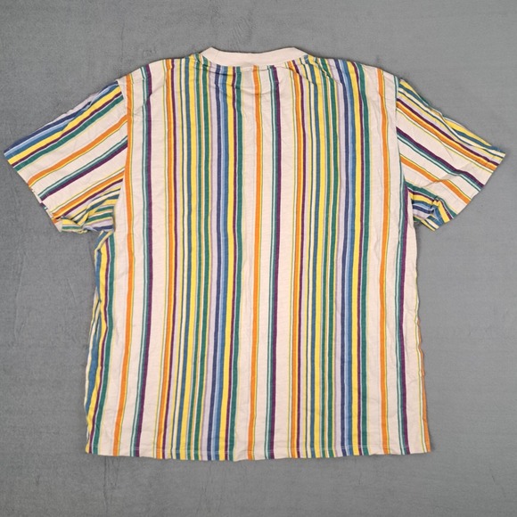 Vintage Y2K Guess‎ Jeans Los Angeles T-Shirt Mens XL Multicolor Vertical Striped - Picture 3 of 9